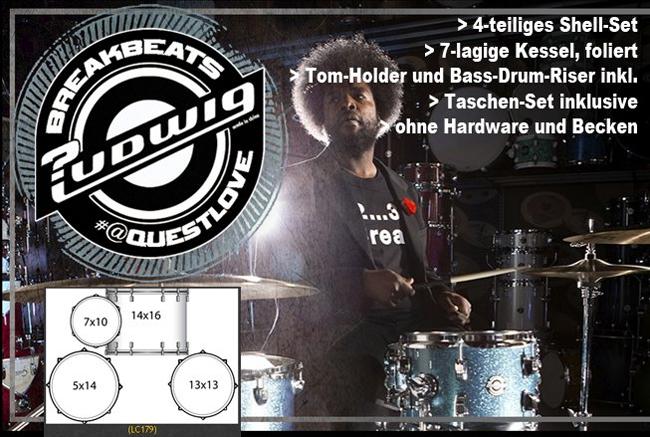 Ludwig Breakbeats by Questlove LC179X023 Shellkit
