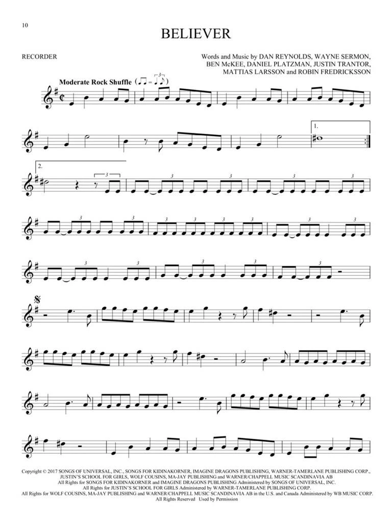 Blockflöte - FIRST 50 SONGS YOU SHOULD PLAY ON RECORDER