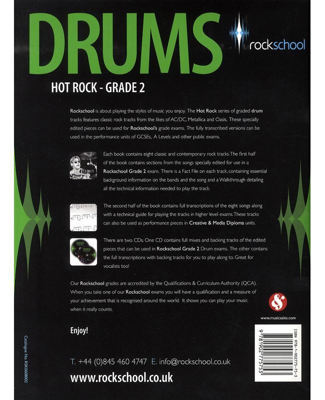 Rockschool Drums Hot Rock Grade 2, Buch
