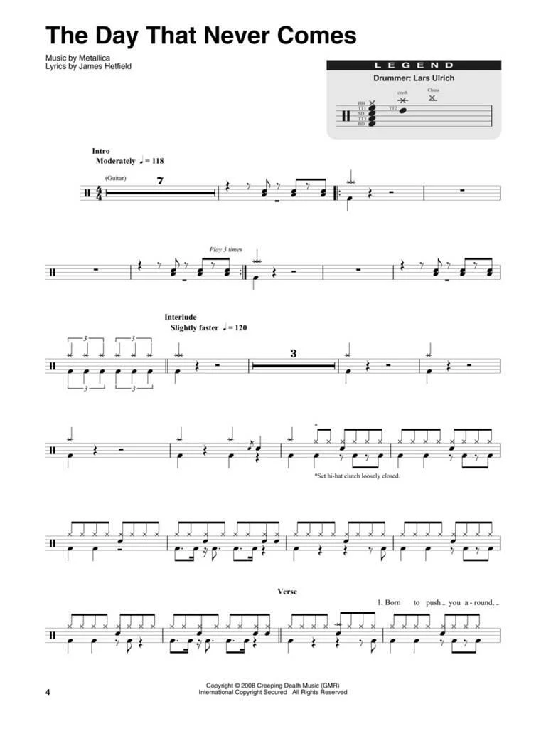 Metallica: Garage Inc. (Drums Edition)