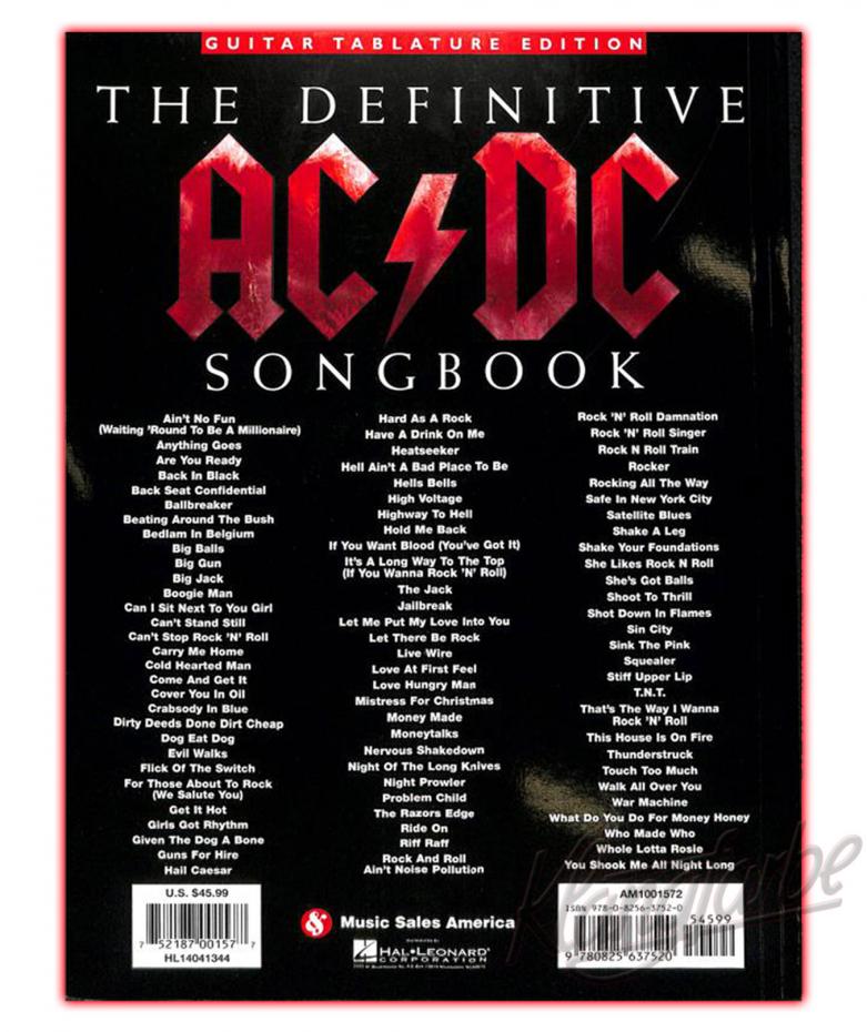 AC/DC - The definitive AC/DC Songbook
