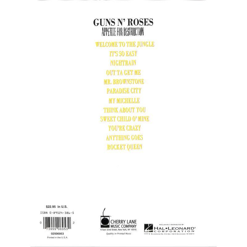 Guns N´ Roses - APPETITE FOR DESTRUCTION