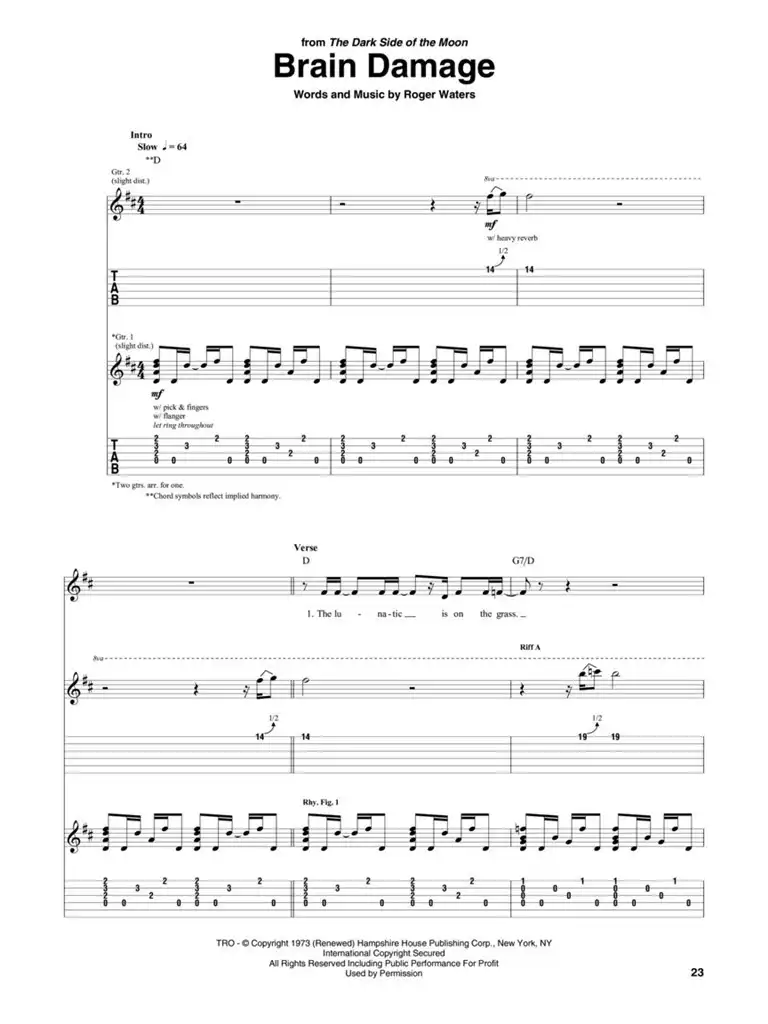 Pink Floyd - GUITAR ANTHOLOGY