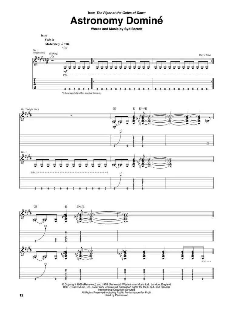Pink Floyd - GUITAR ANTHOLOGY