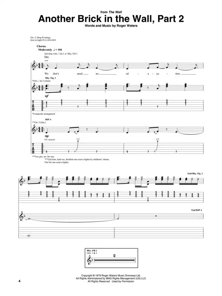 Pink Floyd - GUITAR ANTHOLOGY