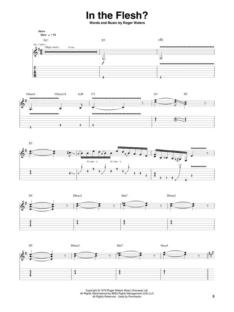Pink Floyd - The Wall - Guitar Recorded Version