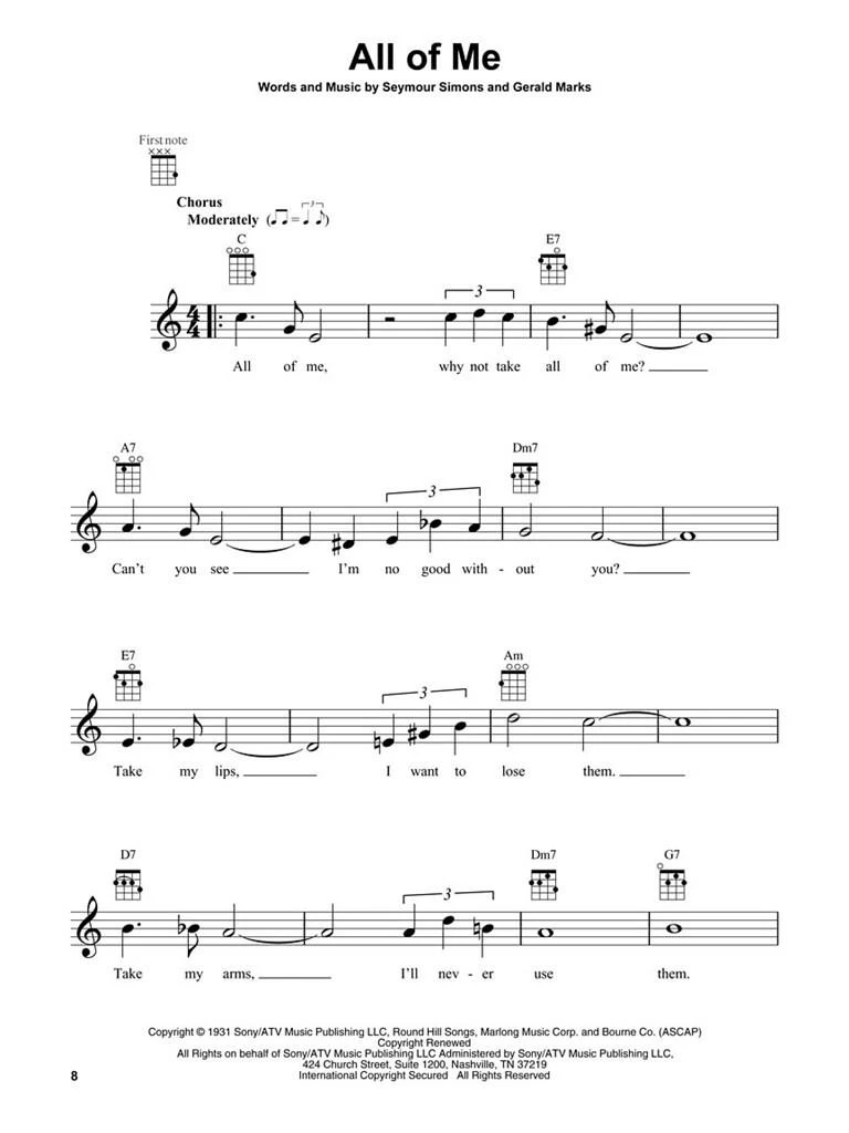 Ukulele - JAZZ STANDARDS FOR UKULELE