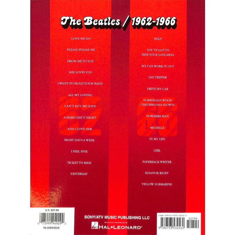 The Beatles - 1962-1966 (Red Album) - Guitar Recorded Version (TAB)