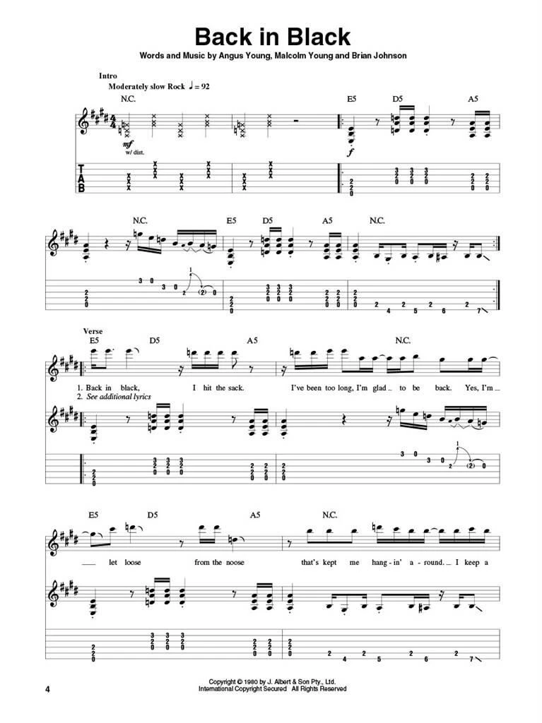 AC/DC - Classics - Guitar Play-Along Volume 119