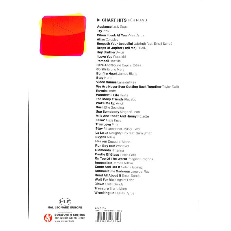 40 Chart Hits For Piano