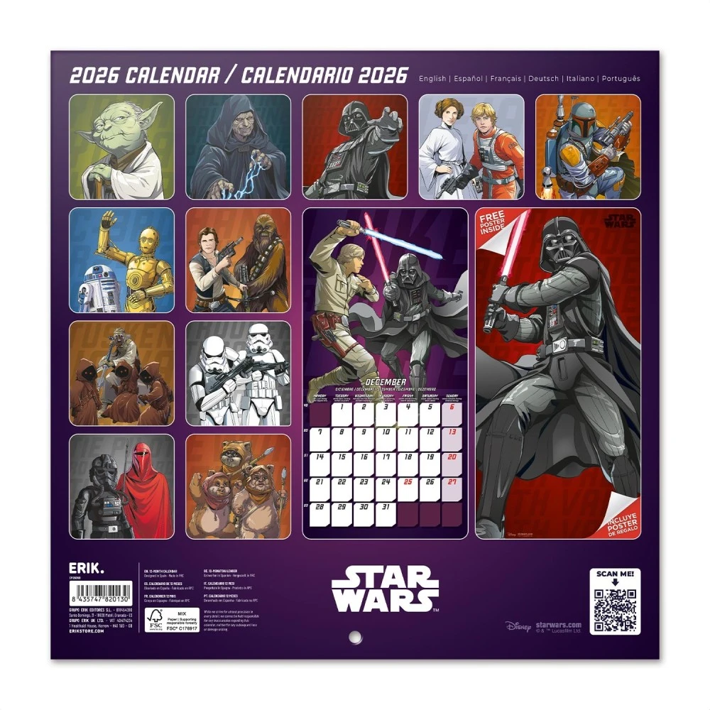 Star Wars - Kalender 2026 30x30