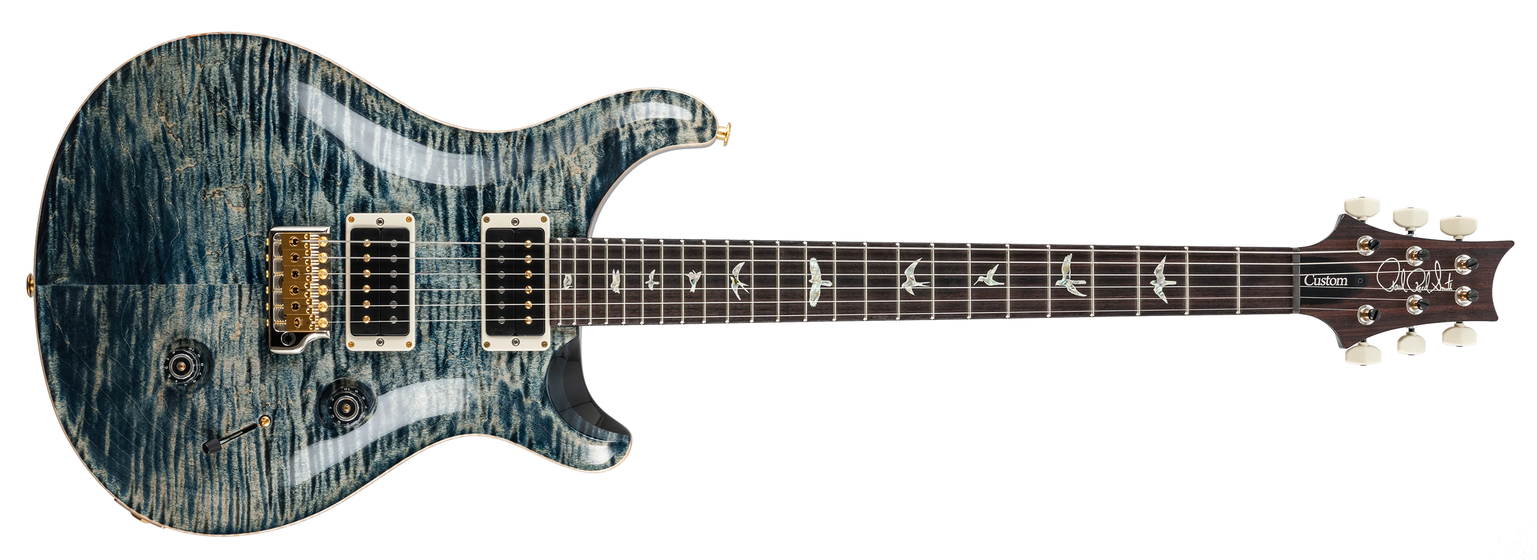 PRS Custom 24 10-Top faded whale blue