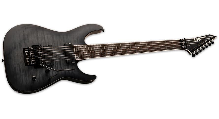 LTD by ESP M-1007 FR STBLKSBS see thru black satin sunburst