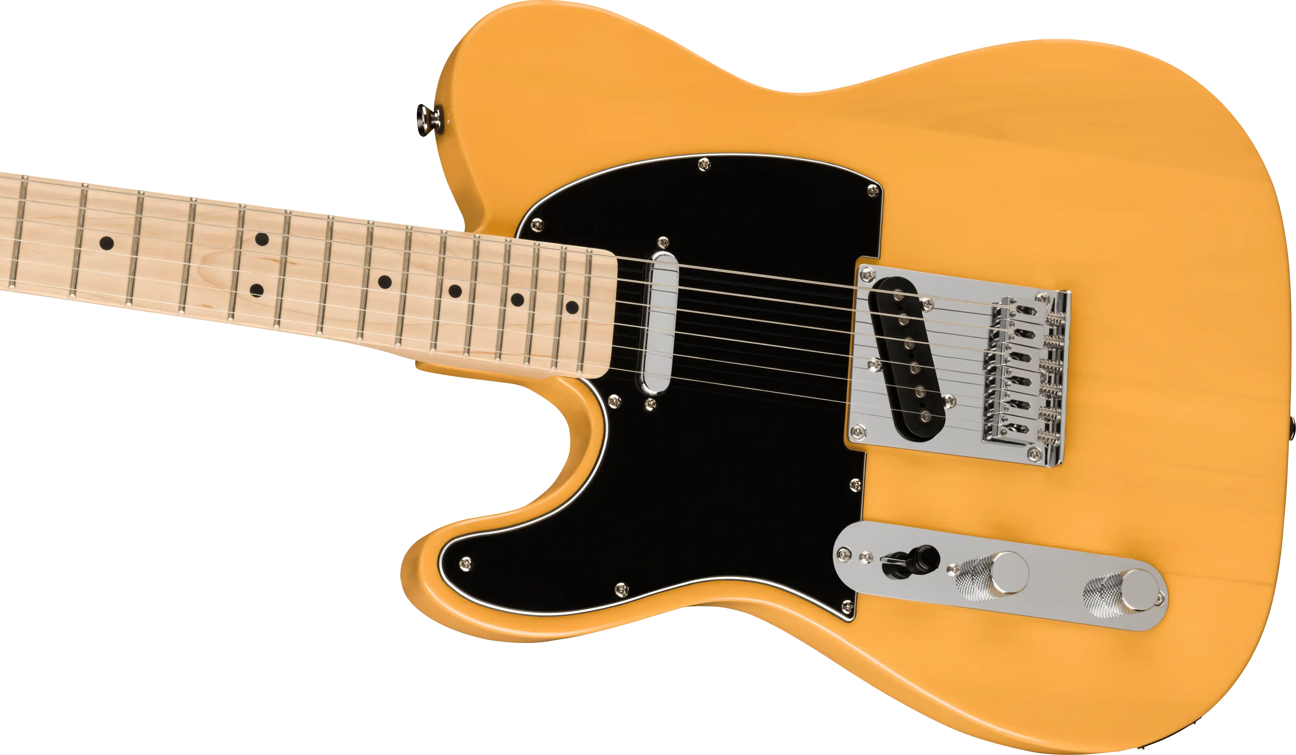 Squier Affinity Series Telecaster Left-Handed, Maple Fingerboard, Black Pickguard, Butterscotch Blonde