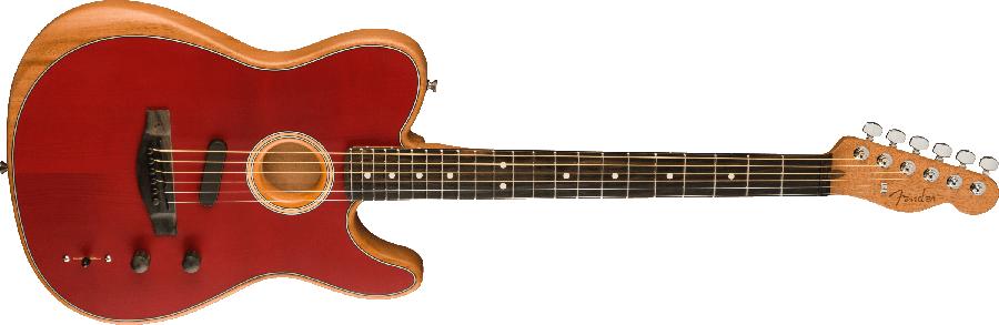 Fender American Acoustasonic® Telecaster® Ebony Fingerboard Crimson Red