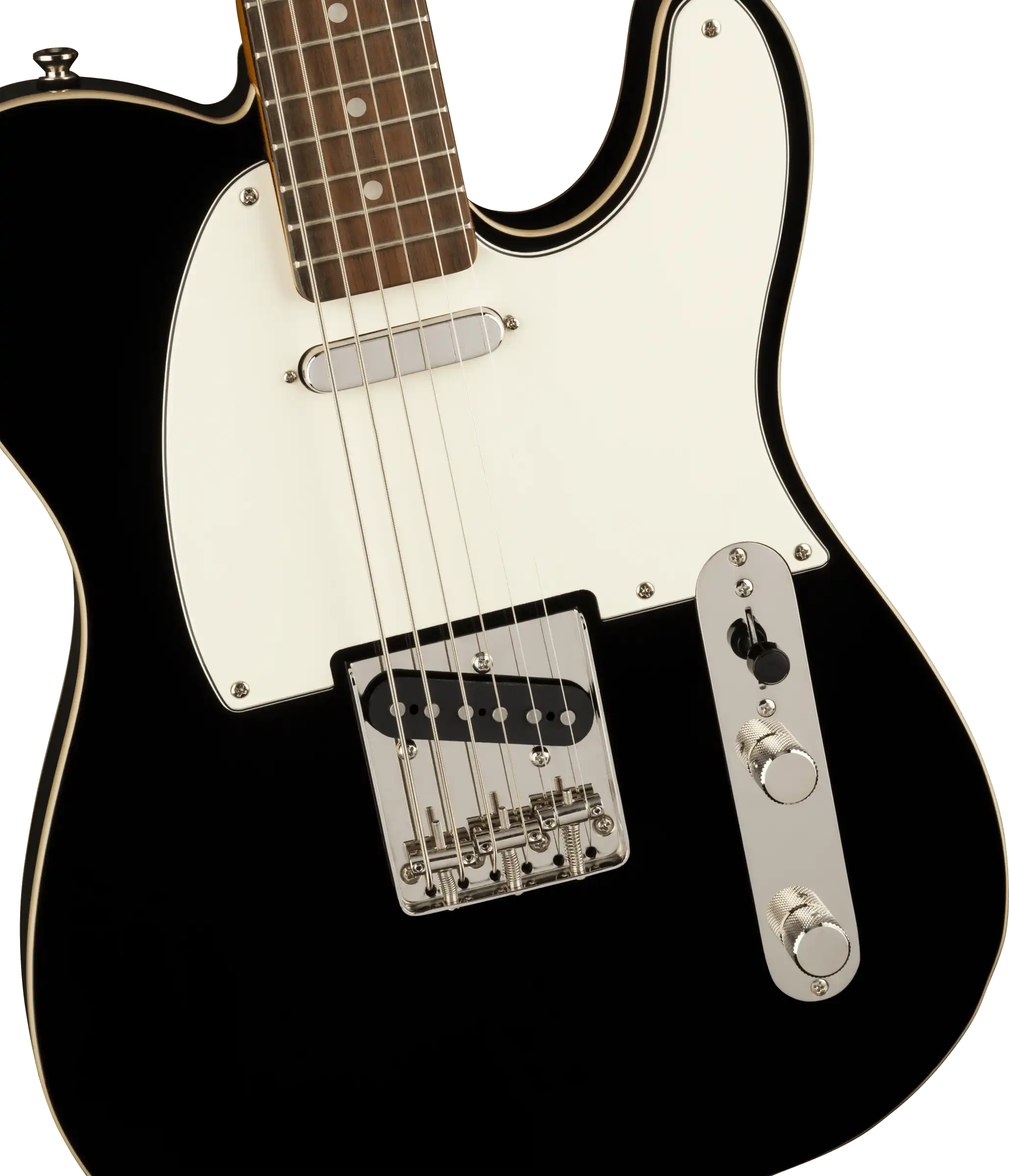 Squier Classic Vibe Baritone Custom Telecaster, Laurel Fingerboard, Parchment Pickguard, Black