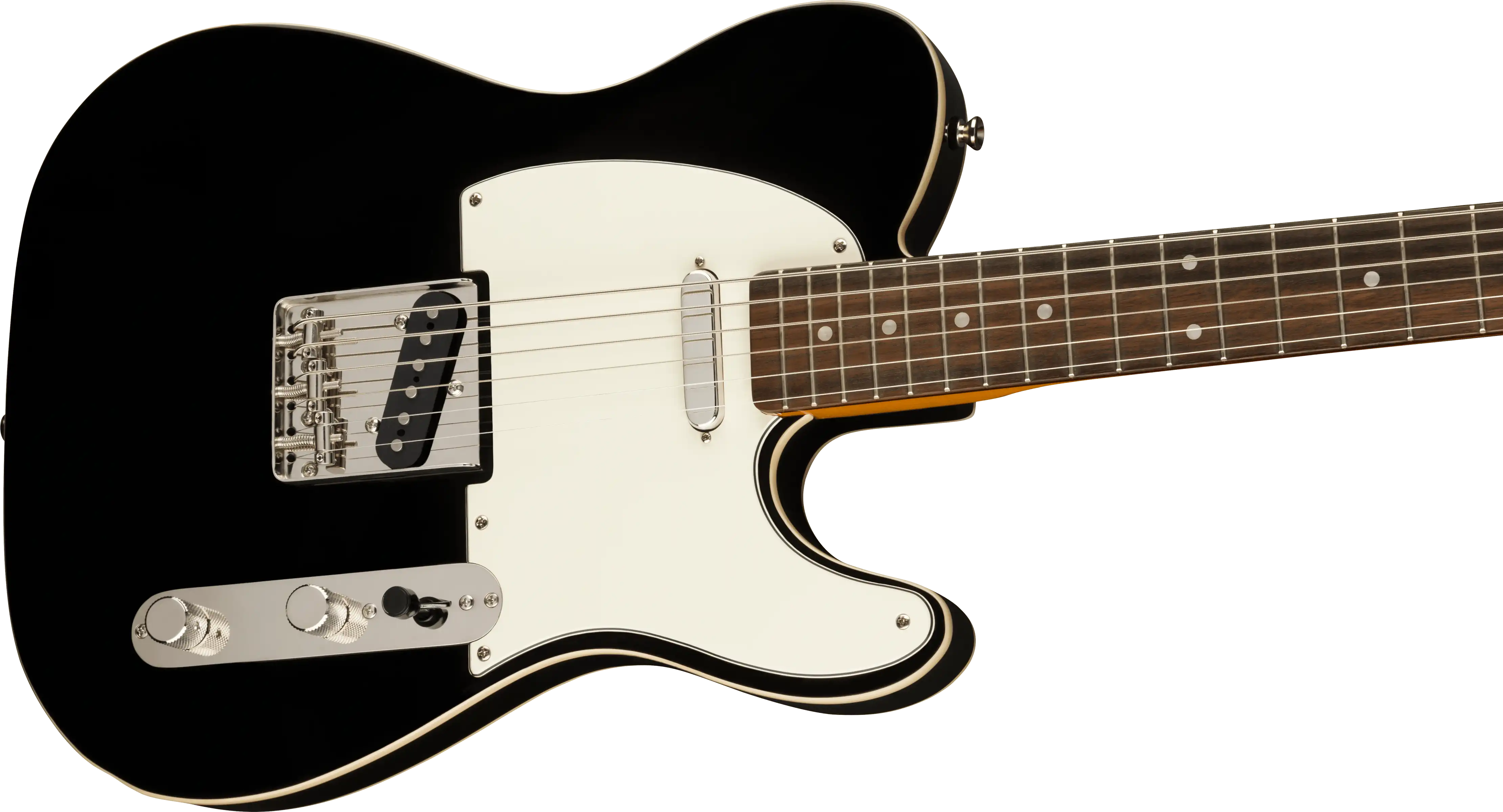 Squier Classic Vibe Baritone Custom Telecaster, Laurel Fingerboard, Parchment Pickguard, Black