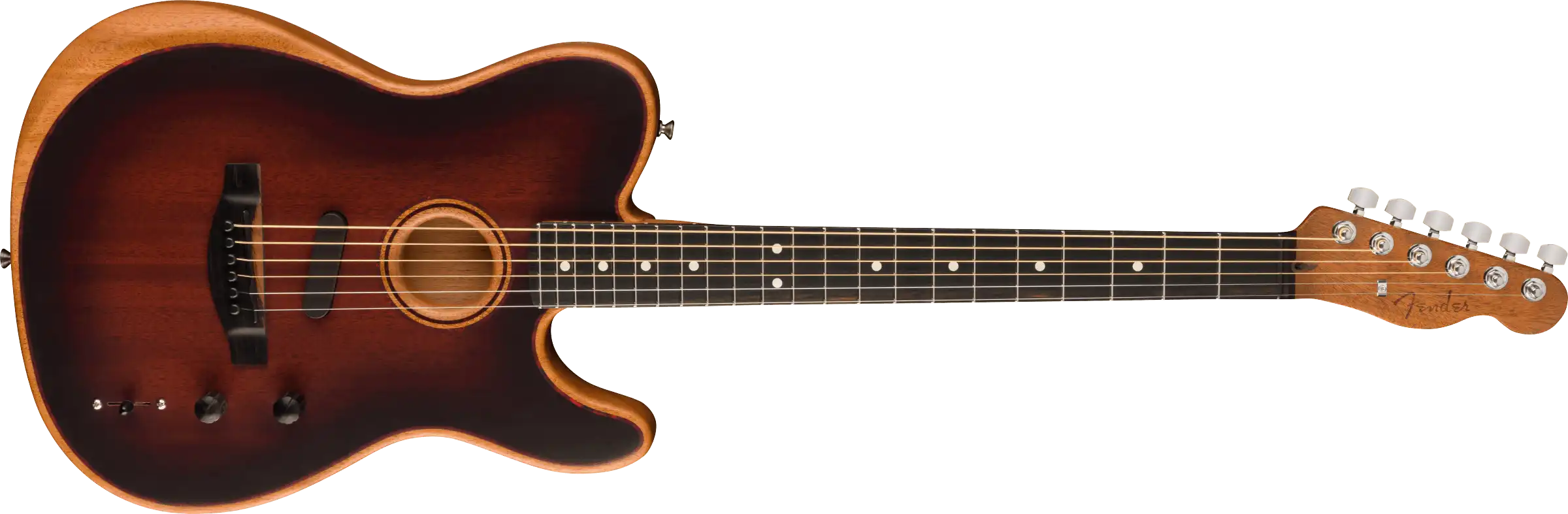Fender Tele AM Acoustasonic All Mahagoni brbst/eb