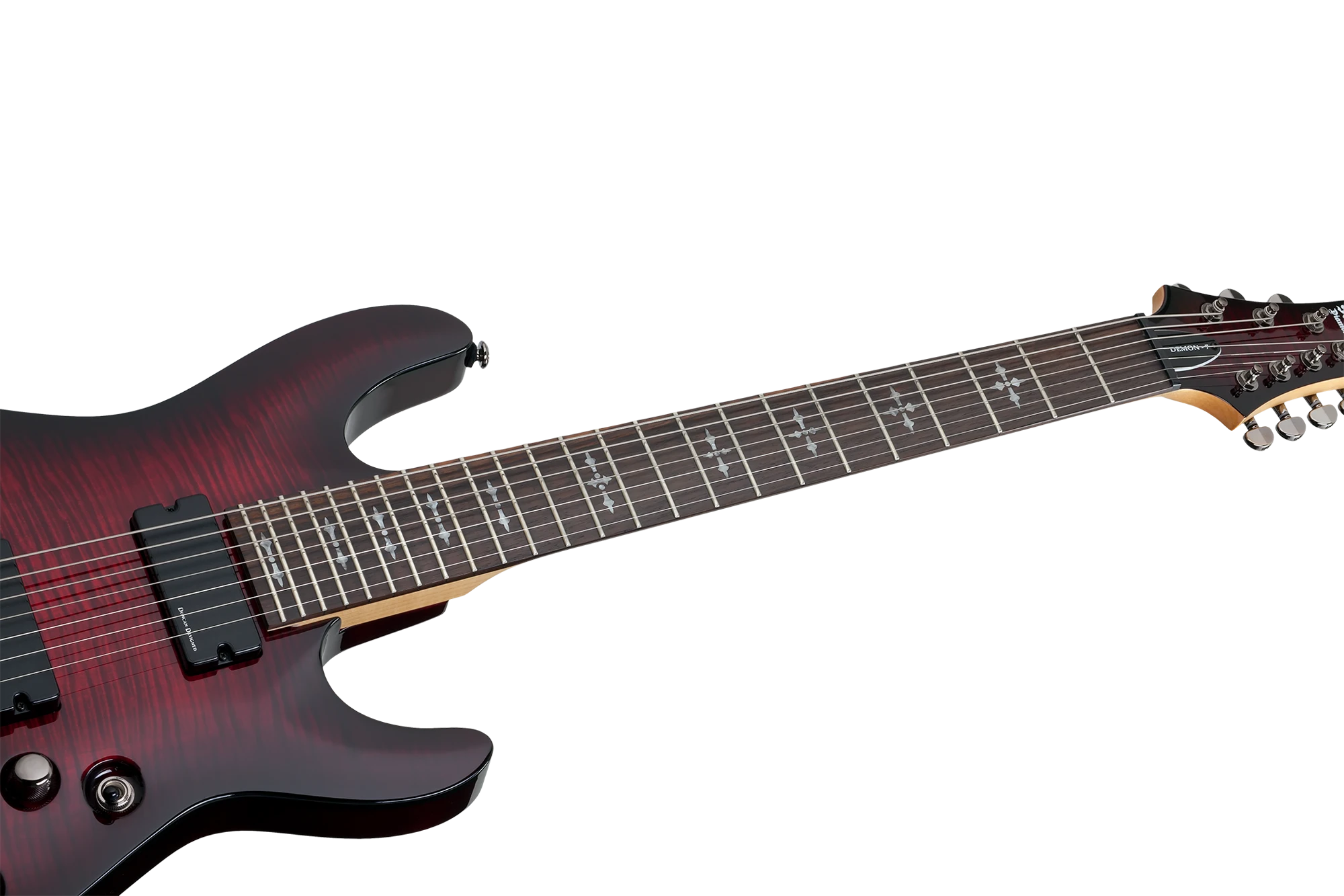 Schecter Demon 7 crimson red burst