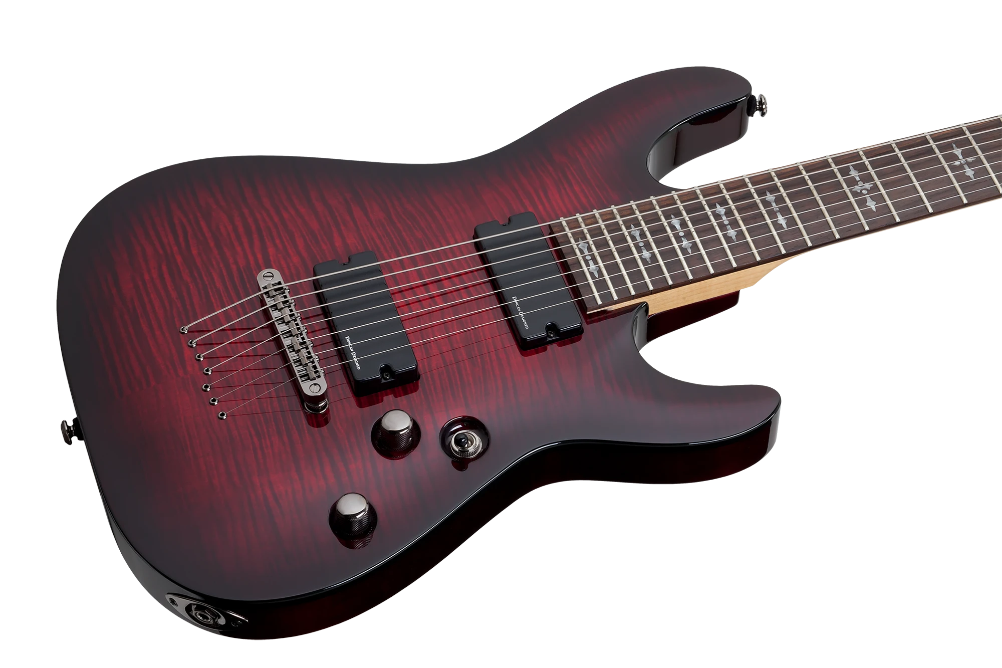 Schecter Demon 7 crimson red burst