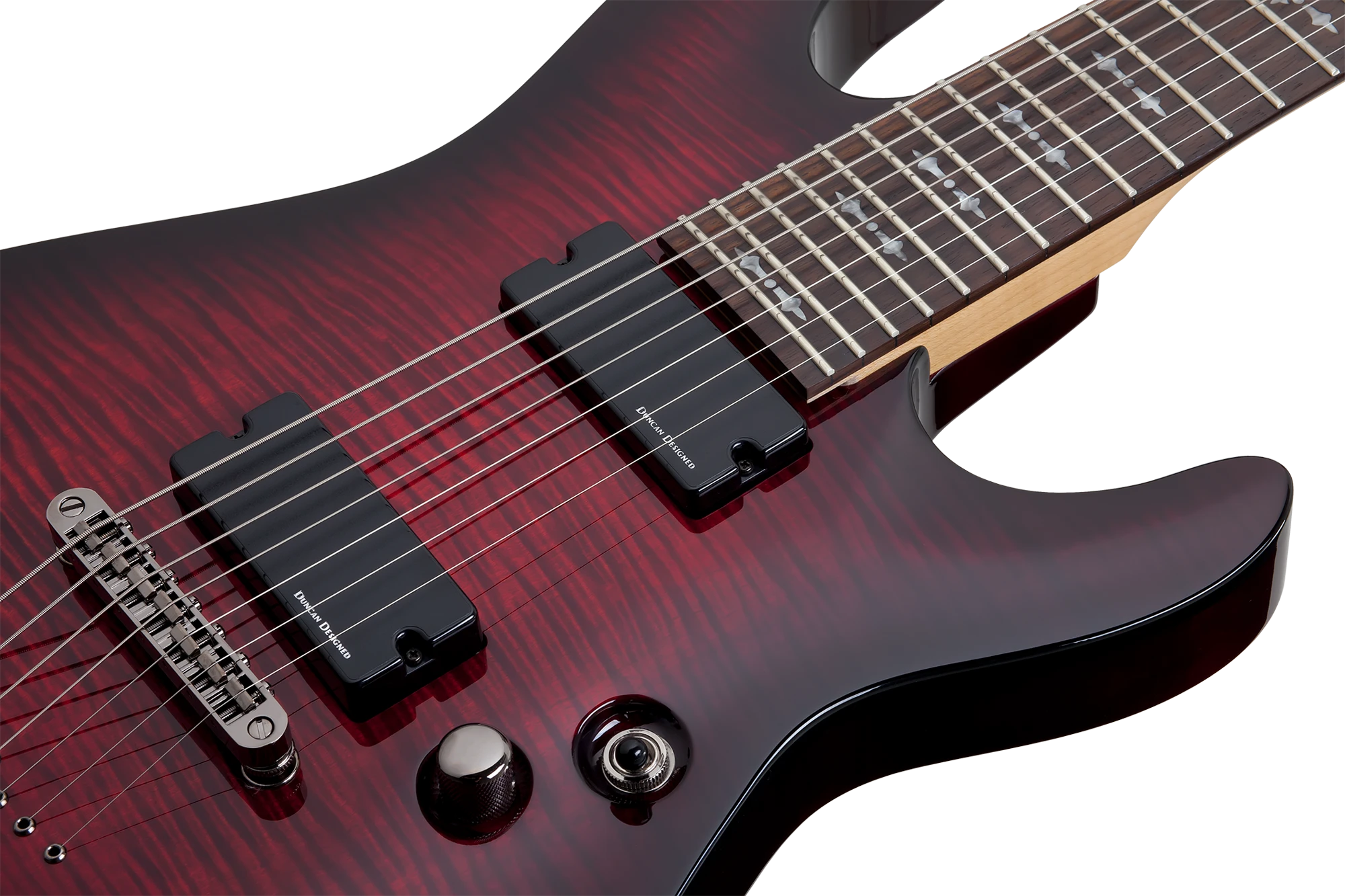 Schecter Demon 7 crimson red burst