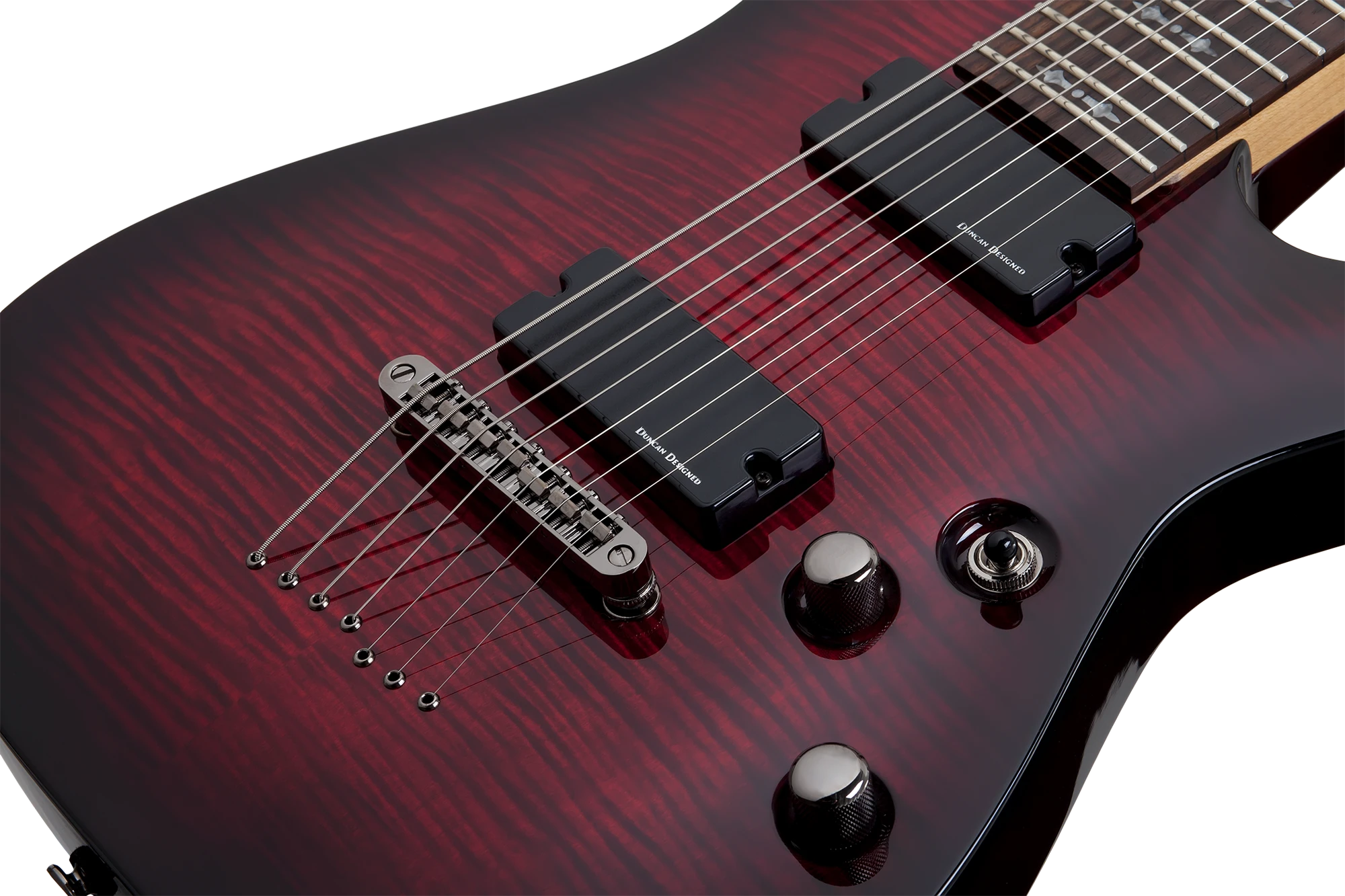 Schecter Demon 7 crimson red burst