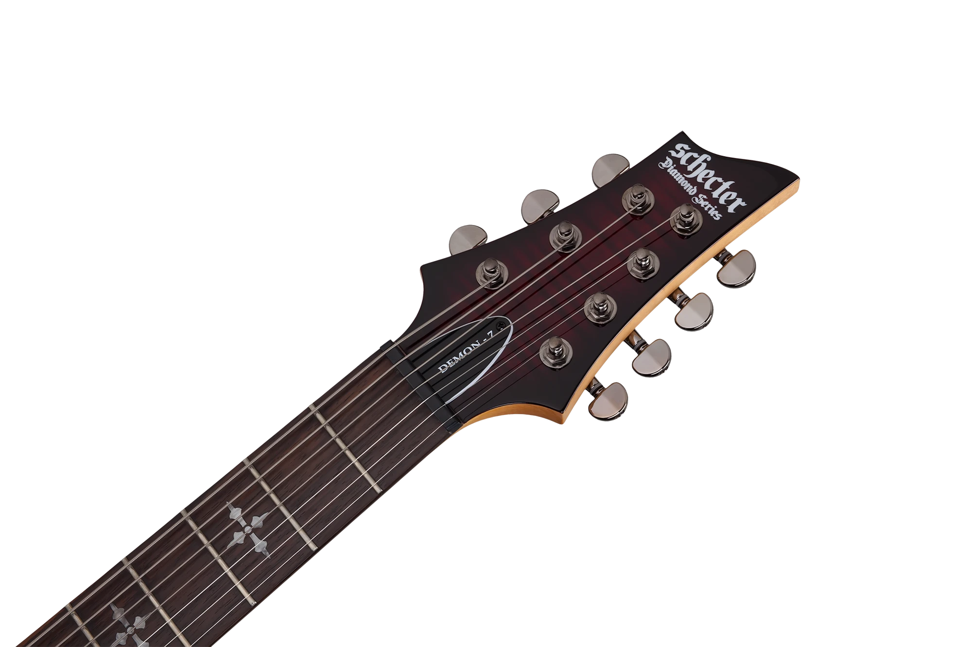 Schecter Demon 7 crimson red burst