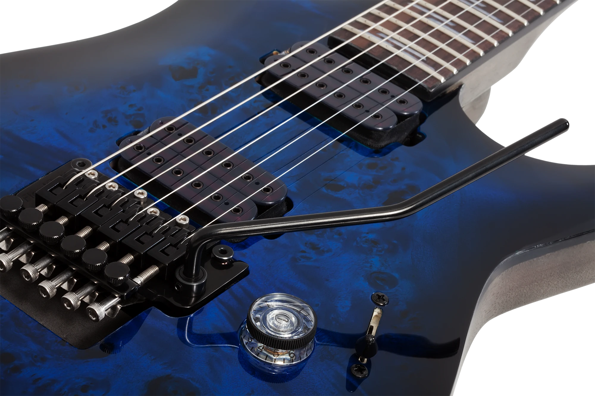 Schecter Omen Elite 6 FR See Thru Blue Burst