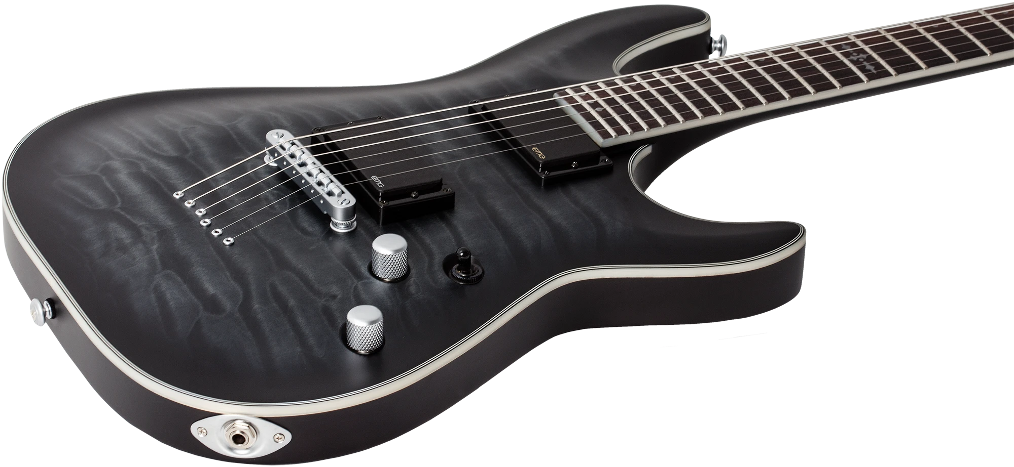 Schecter C-1 Platinum see thru black satin