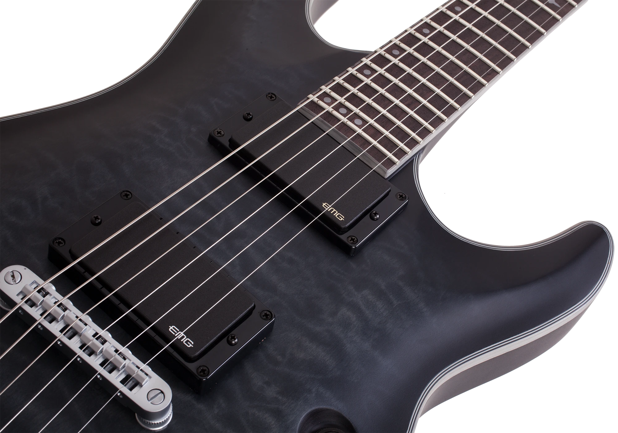 Schecter C-1 Platinum see thru black satin