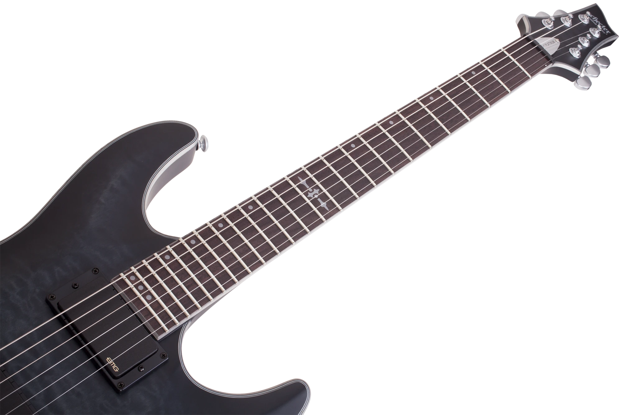 Schecter C-1 Platinum see thru black satin