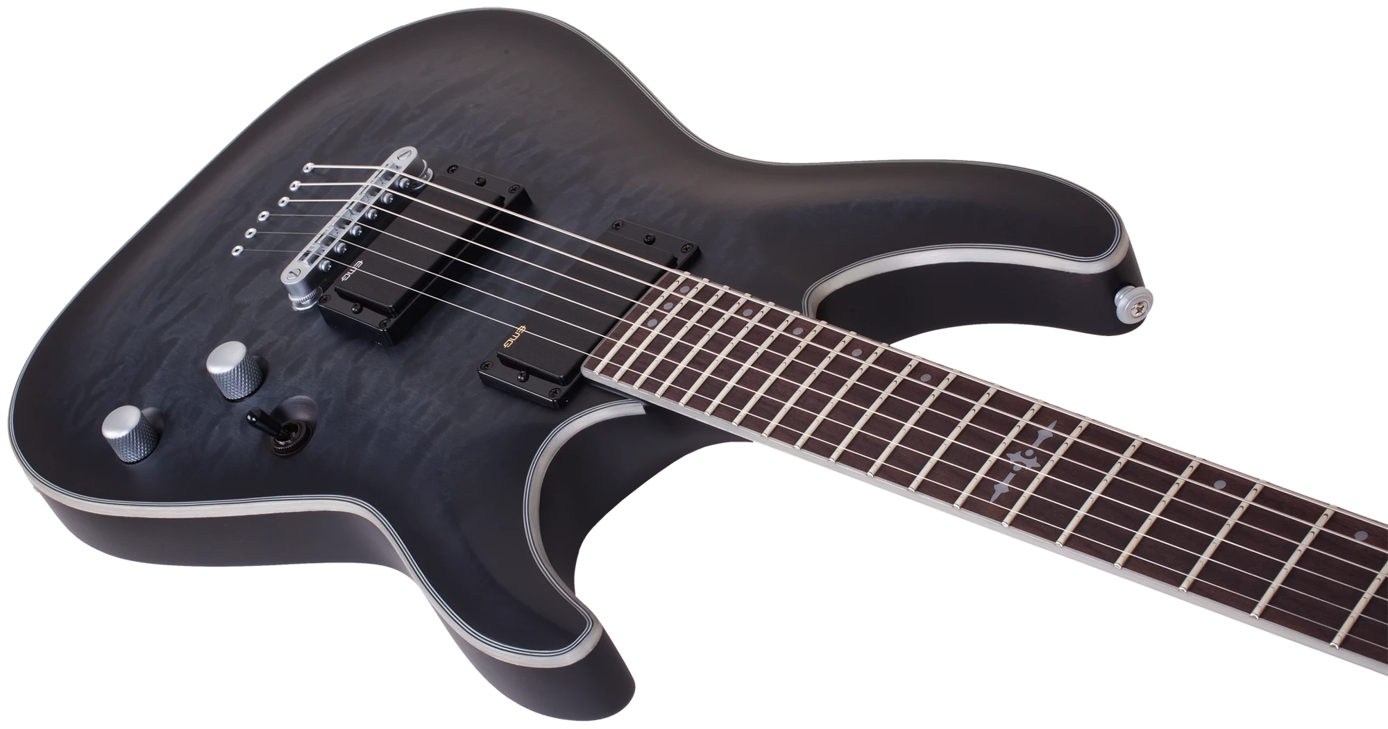 Schecter C-1 Platinum see thru black satin