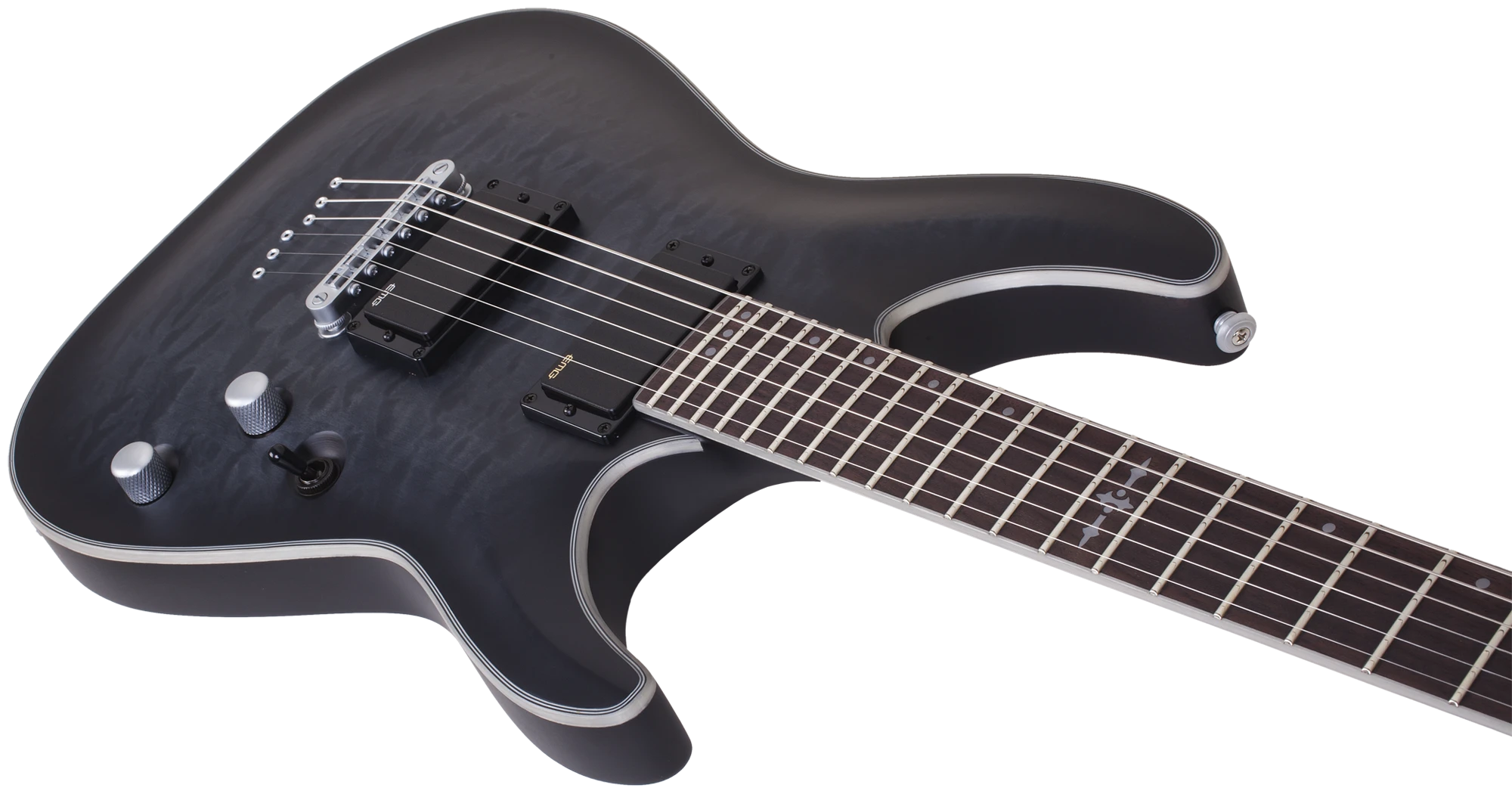 Schecter C-1 Platinum see thru black satin