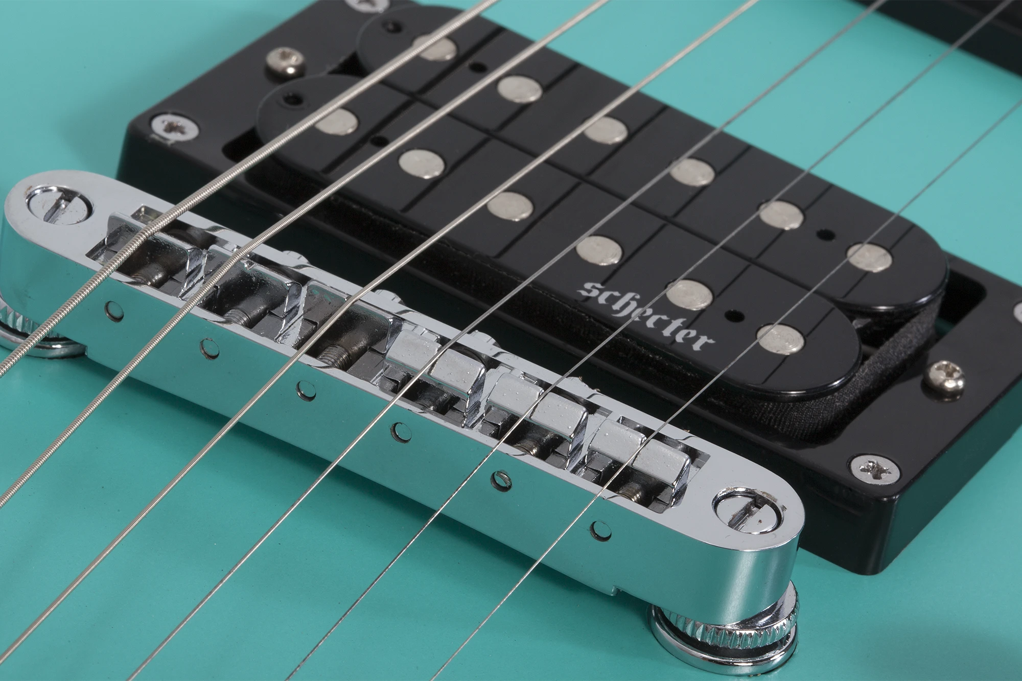 Schecter C-6 Deluxe satin aqua