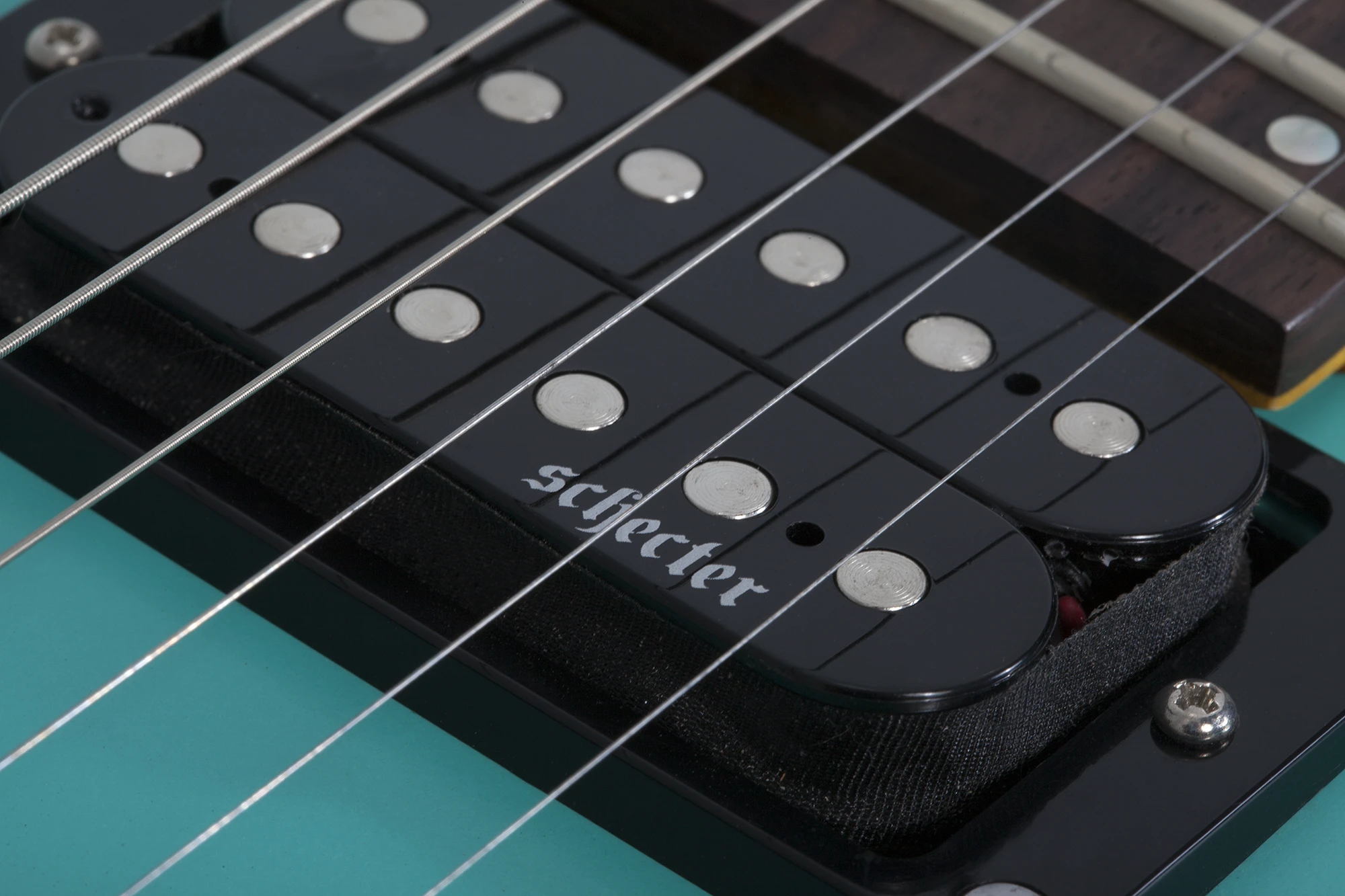 Schecter C-6 Deluxe satin aqua