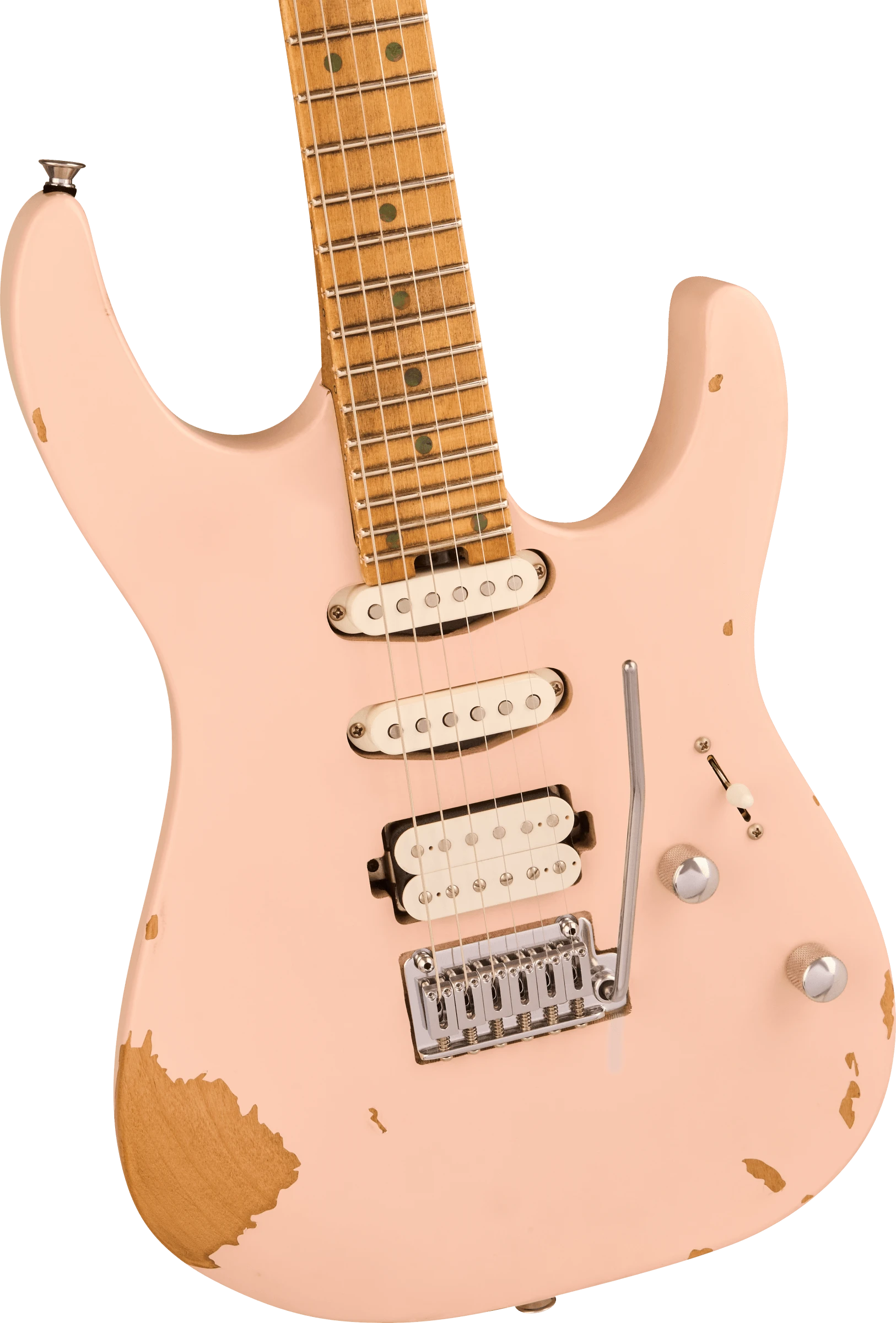 Charvel Rick Graham Pro Mod DK24 2 PT Cm worn pink shell pink