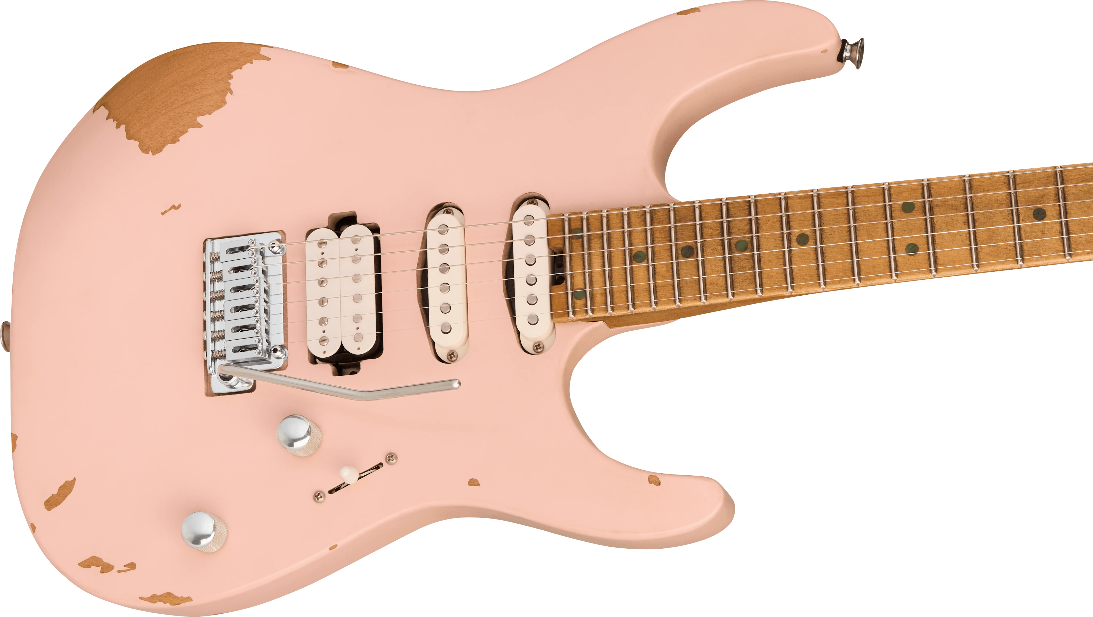 Charvel Rick Graham Pro Mod DK24 2 PT Cm worn pink shell pink