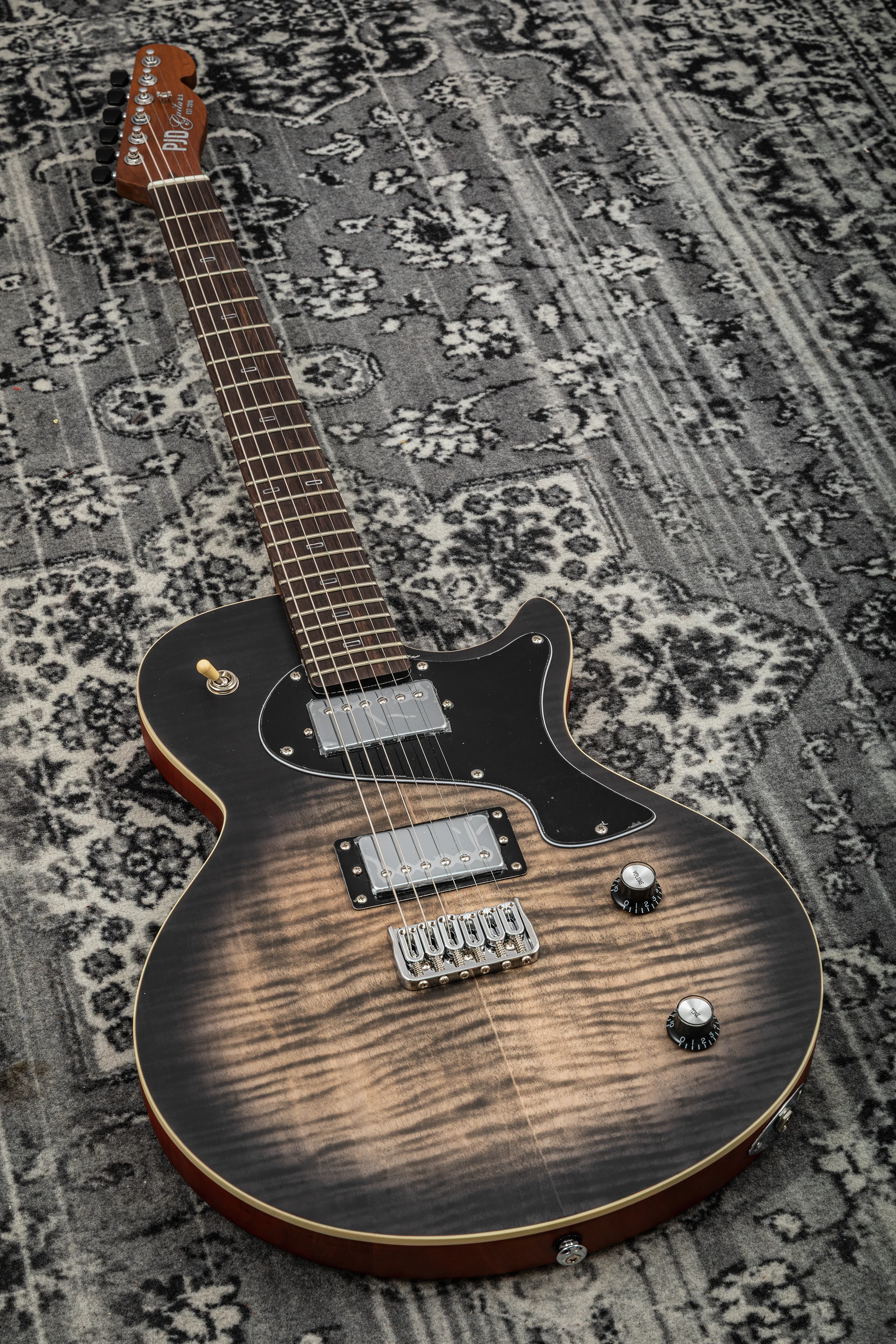 PJD Guitars Origin Carey charcoal burst