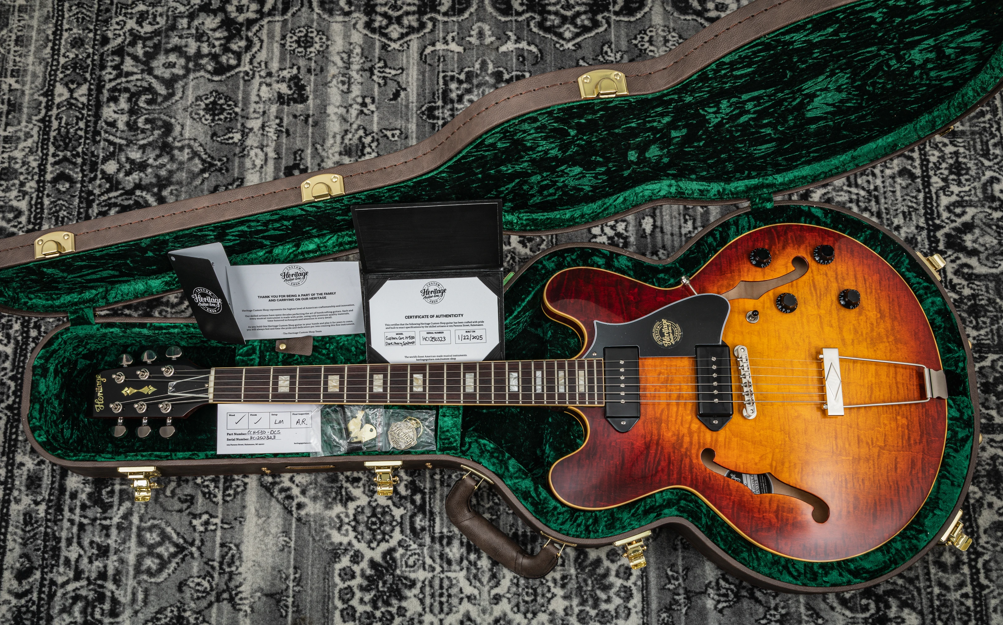 Heritage H-530 Custom Core Dark Cherry Sunburst