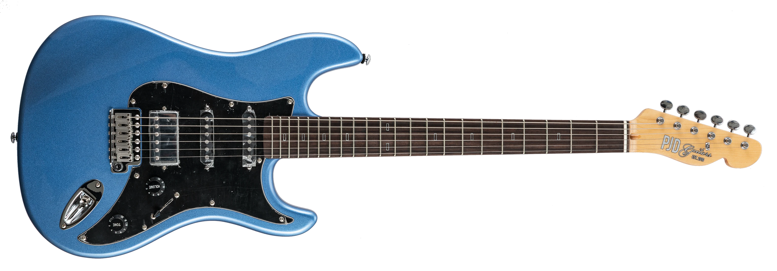 PJD Guitars Origin Woodford HSS Pelham Blue RW