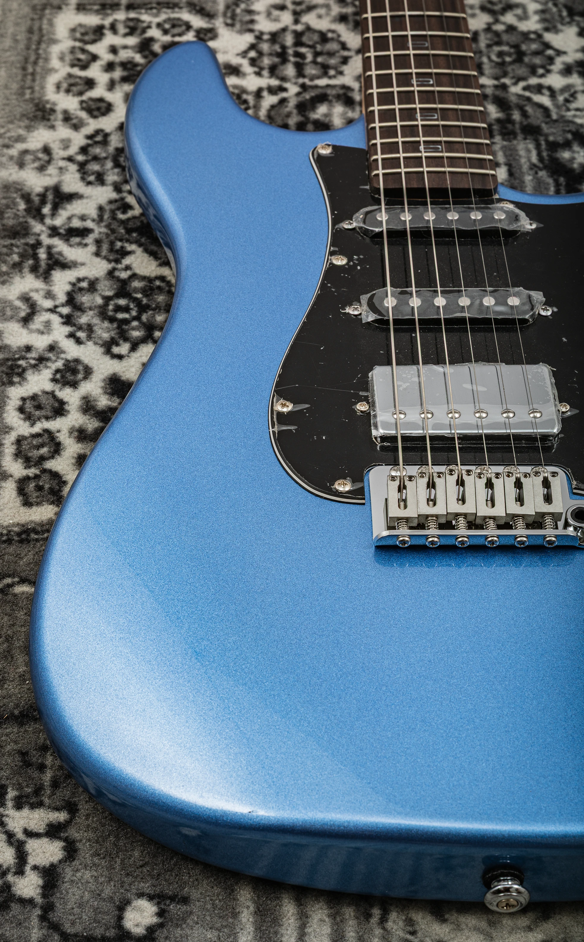PJD Guitars Origin Woodford HSS Pelham Blue RW
