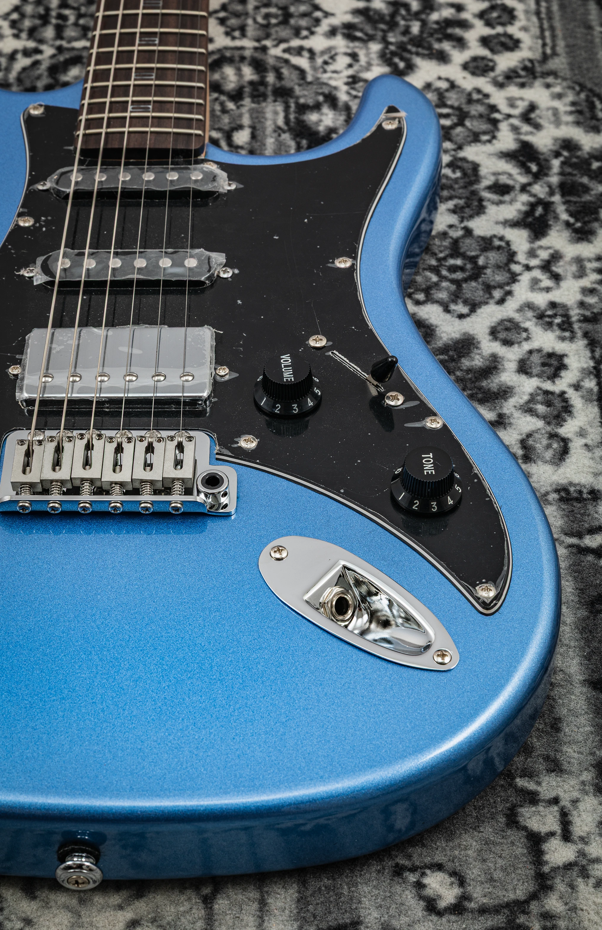 PJD Guitars Origin Woodford HSS Pelham Blue RW