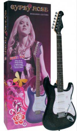 SX-Gypsy Rose E-Gitarre Set Starlight Black