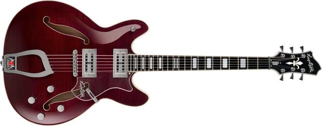 Hagstrom Viking Deluxe Custom BK Cherry Flame