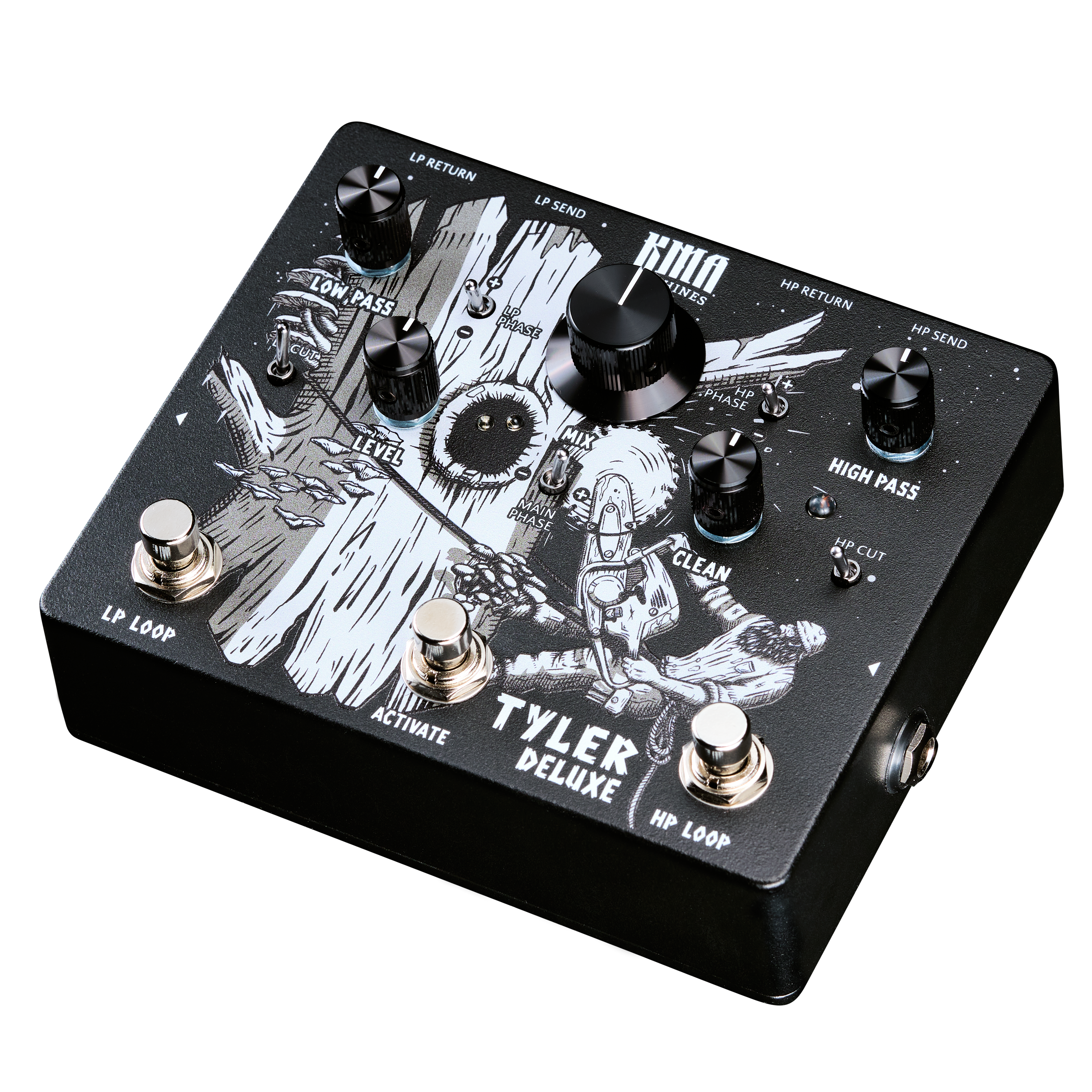 KMA Audio Machines Tyler DELUXE Two Channel Signal Splitter Pedal with Clean Blend and Phase Inversion