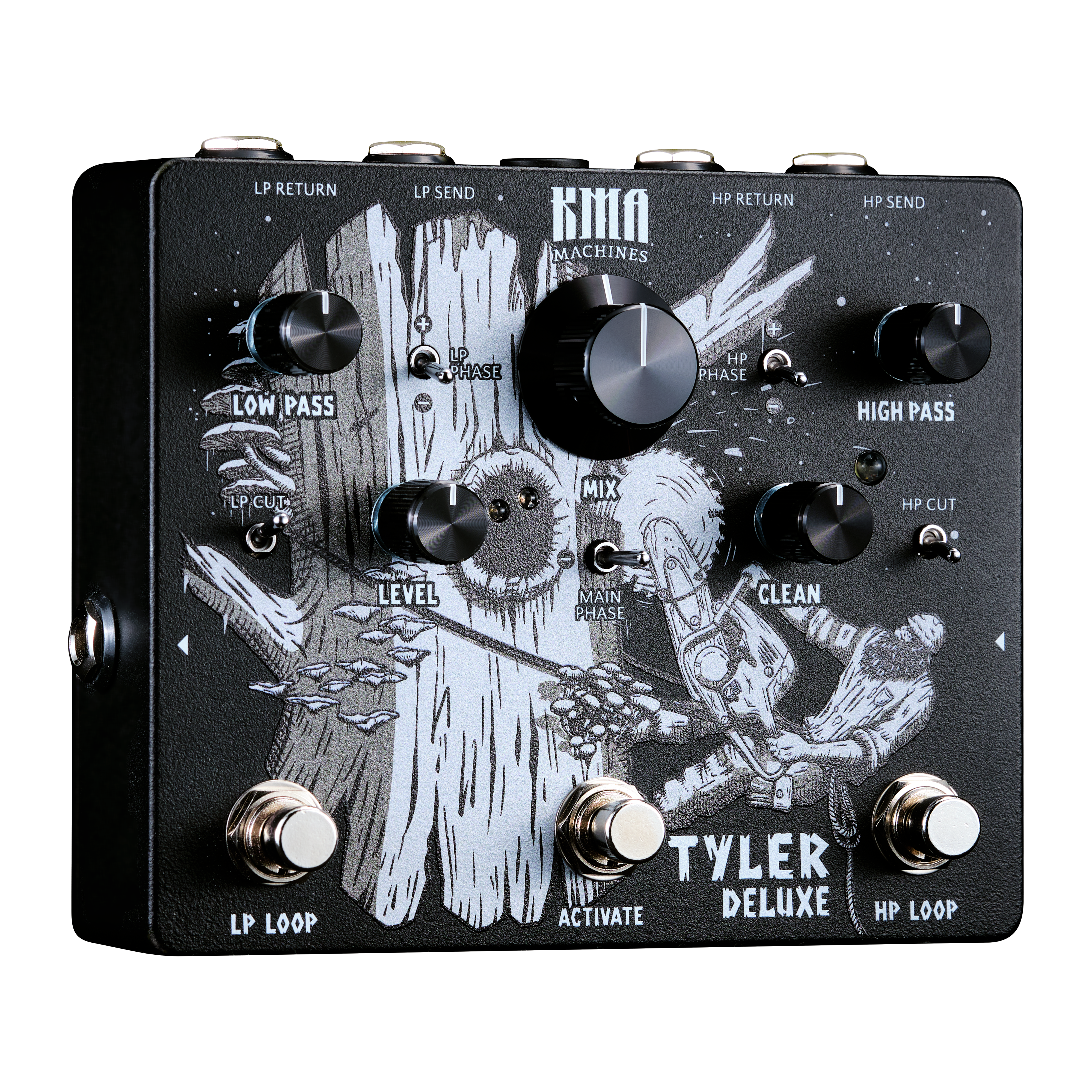 KMA Audio Machines Tyler DELUXE Two Channel Signal Splitter Pedal with Clean Blend and Phase Inversion