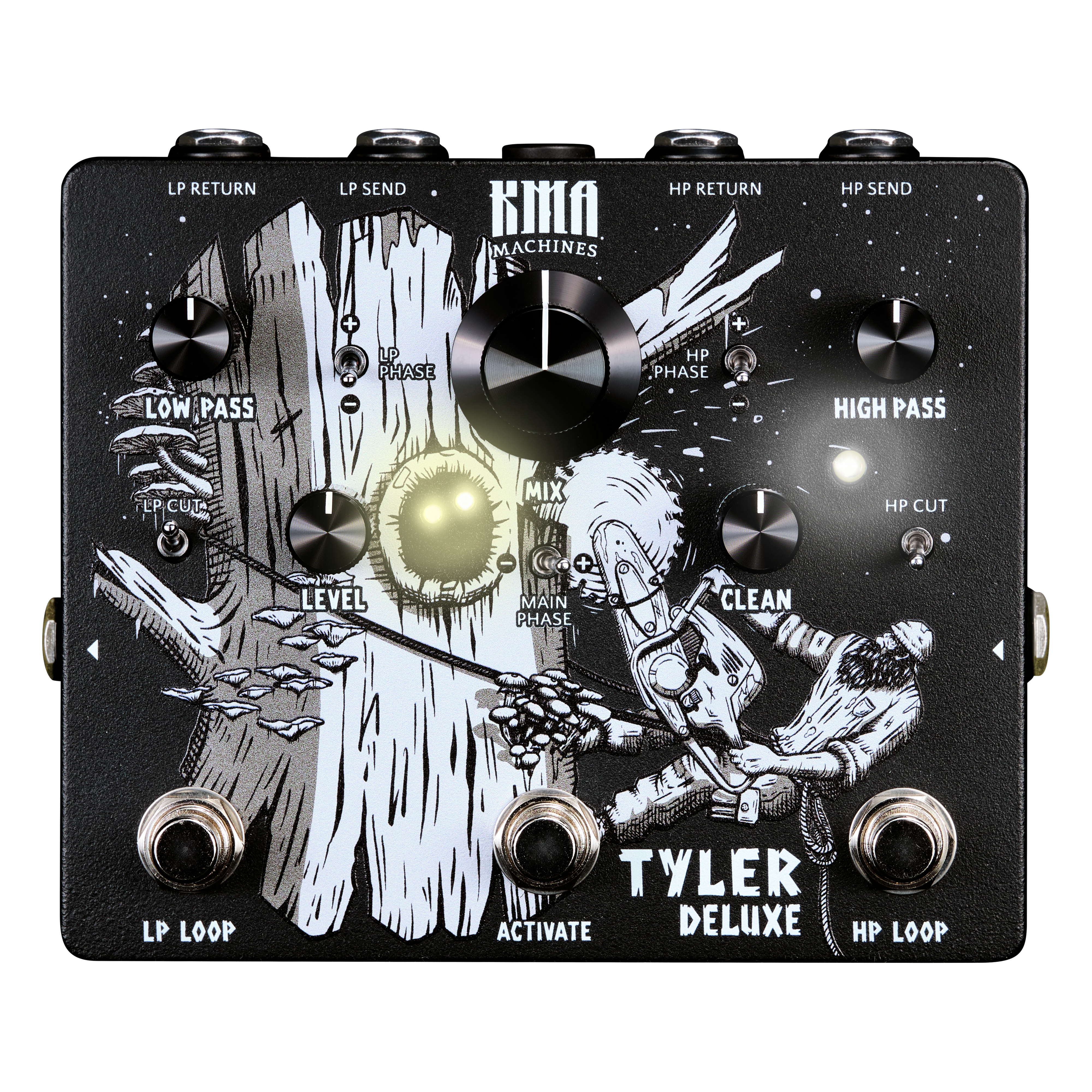 KMA Audio Machines Tyler DELUXE Two Channel Signal Splitter Pedal with Clean Blend and Phase Inversion