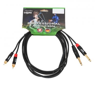 Agurdes Cables 2xKlinke 6,3mm mono-2xCinch 0,9m