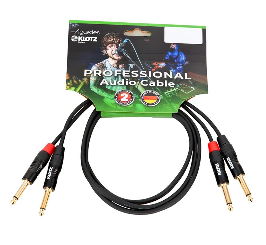 Agurdes Cables 2xKlinke 6,3mm mono-2xKlinke 6,3mm mono 3m