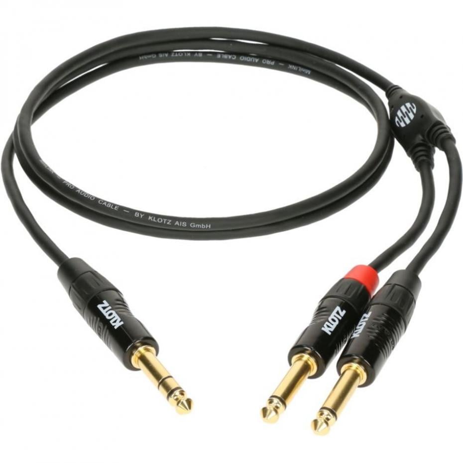 Agurdes Kabel 1xStereo Klinke 6,3mm auf 2xKlinke 6,3mm 1,5m